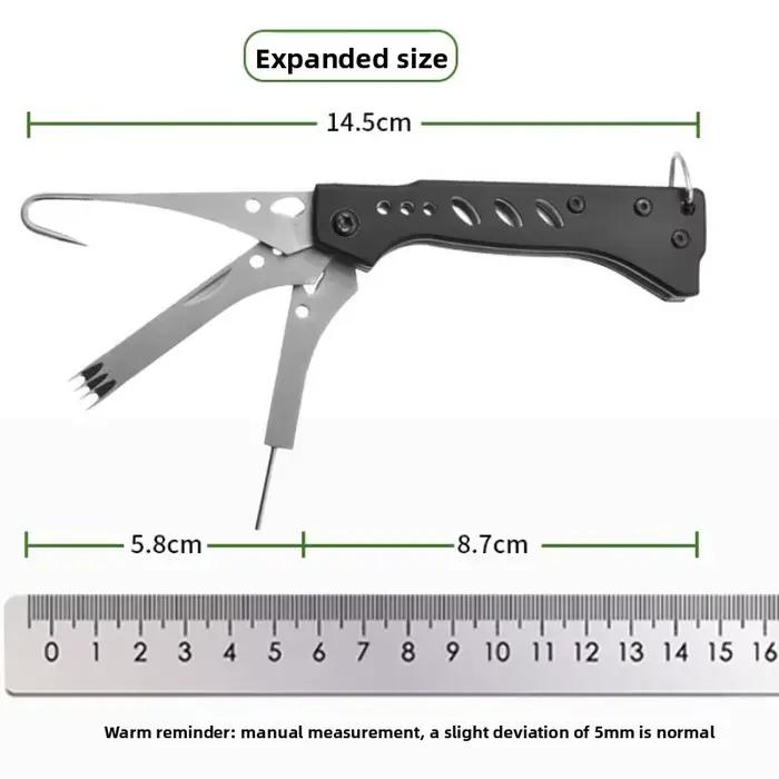 Pince multifonction pêche avec coupe-fil et dégorgeoir - Outil essentiel pour pêcheur mer et rivière