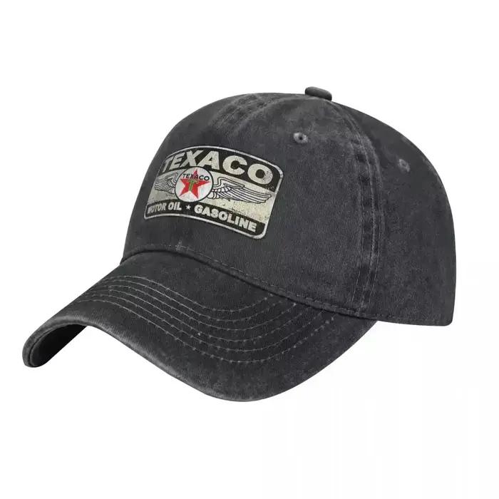 Casquette denim Texaco sign pêche camping casual design vintage essence