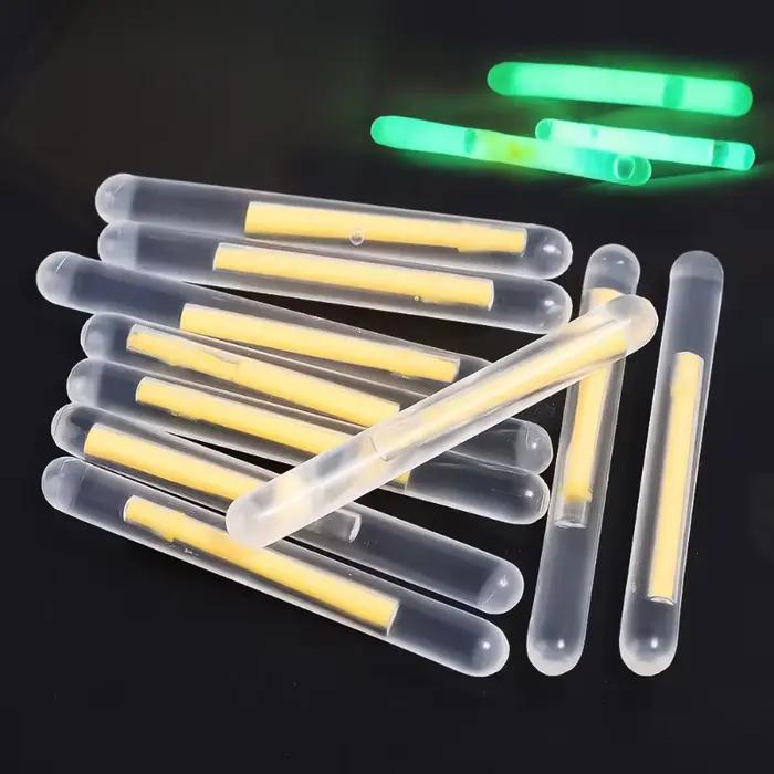 100 lumineuses tiges fluo pêche de nuit, flottantes et luminescentes pour canne à pêche en extérieur