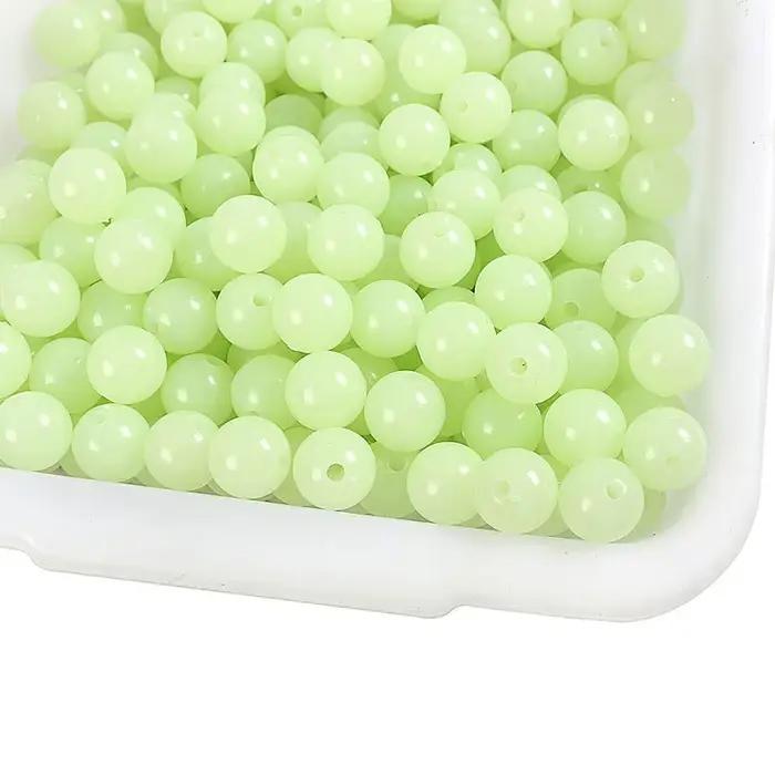 Perles lumineuses 4mm-6mm pour pêche de nuit - 100 billes fluorescentes pour montages