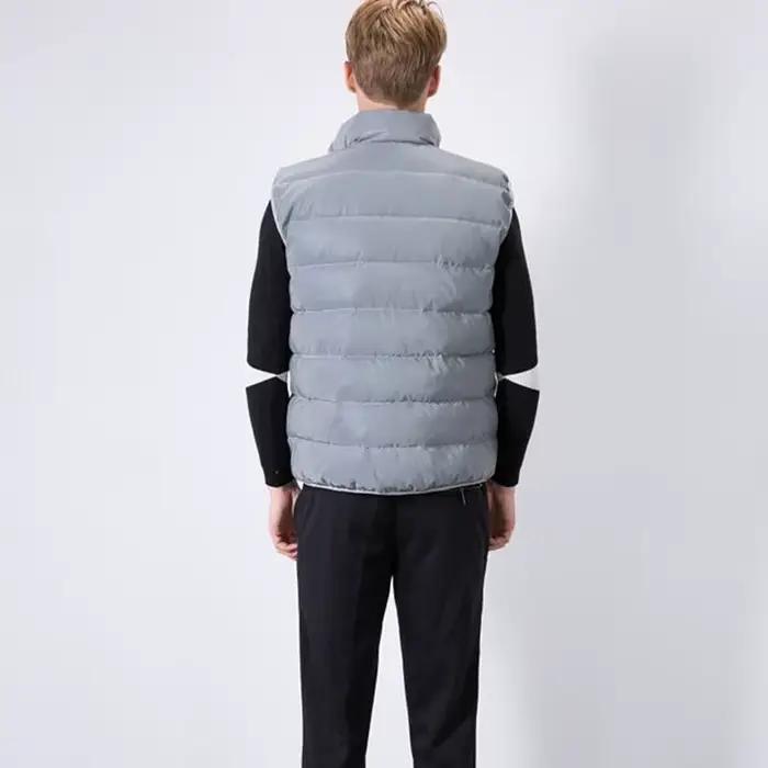 Gilet sans manches homme chaud hiver pêche réfléchissant sécurité nuit coton matelassé