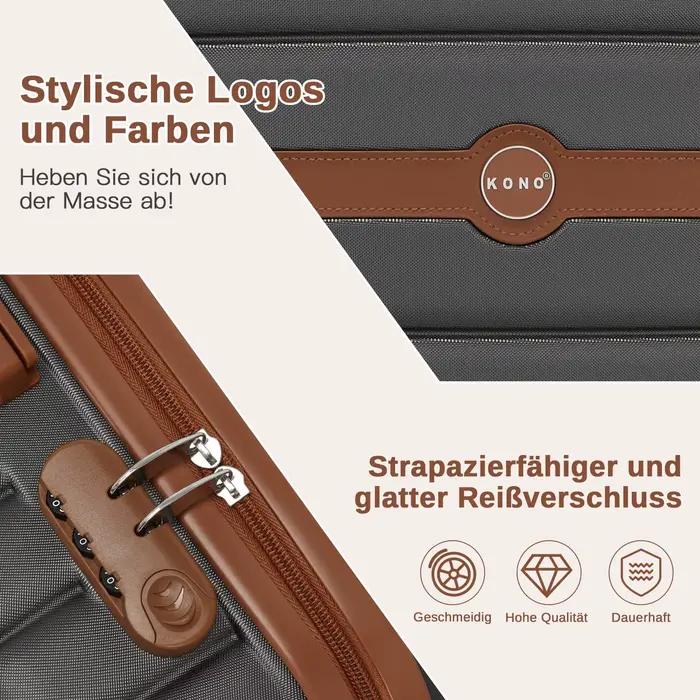 Valise rigide KONO 55-76 cm à roulettes 360° - Idéale transport matériel pêche voyages
