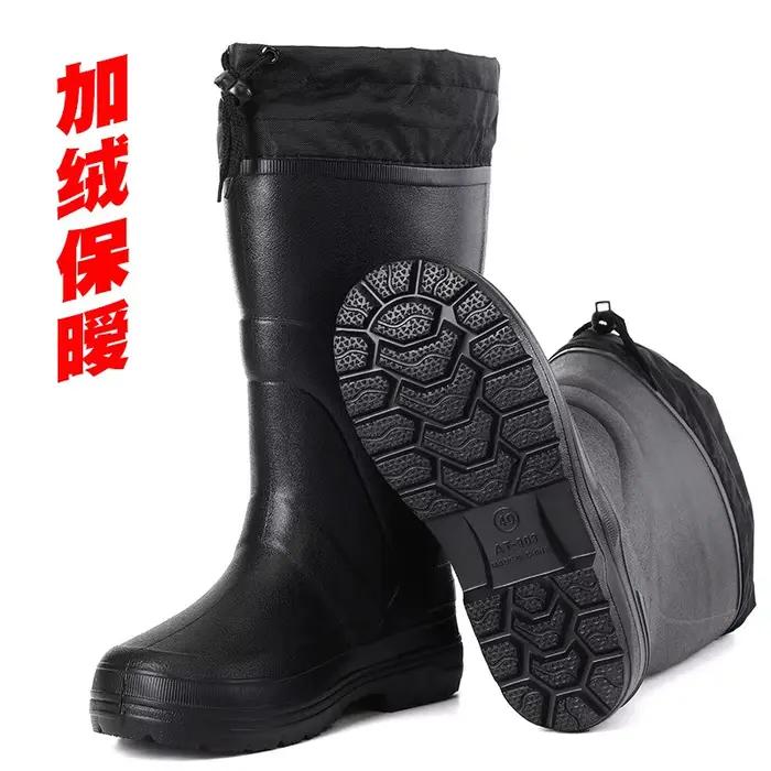 Bottes de pêche hiver homme doublure polaire imperméables légères EVA chaudes pêche en eau froide