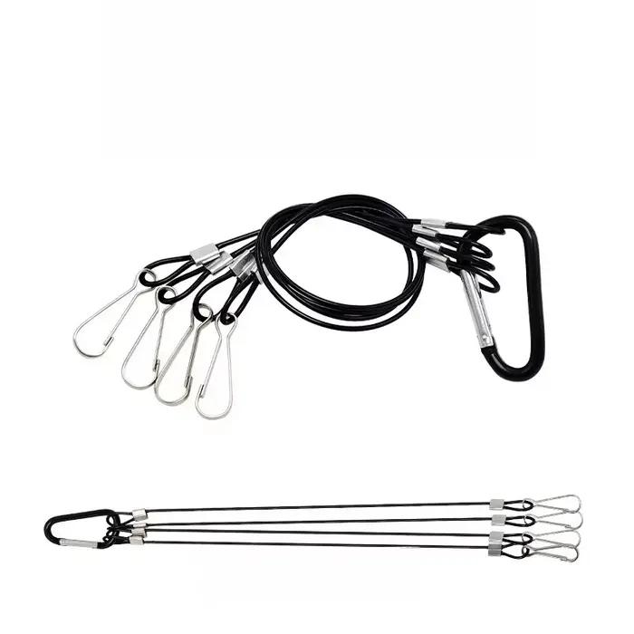 Kit de ligne Gang Rig pour leurres de canard - câble acier gainé PVC avec attaches rapides