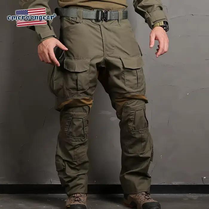 Pantalon tactique Emerson G3 camouflage pour homme - Pêche, chasse, devoir, cargo de tir professionnel