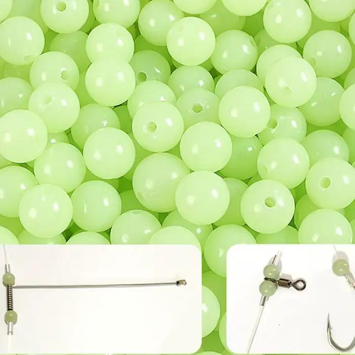 Perles lumineuses 4mm-6mm pour pêche de nuit - 100 billes fluorescentes pour montages