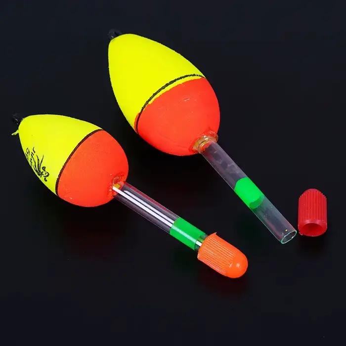 2 à 10 pièces de flotteurs lumineux EVA pour pêche de nuit, bâtons fluorescents pour rockfish et mer