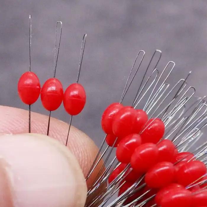 100 pièces flotteurs pêche olivier en silicone avec connecteur résistant pour ligne et stopper espace haricot