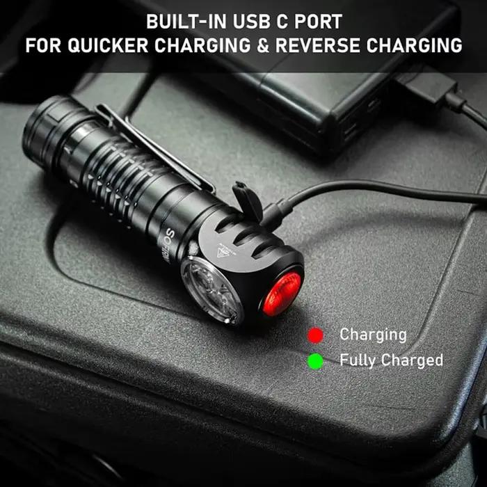 Lampe frontale Sofirn HS41 4000 lumens LED SST20 rechargeable USB C pêche puissante avec aimant