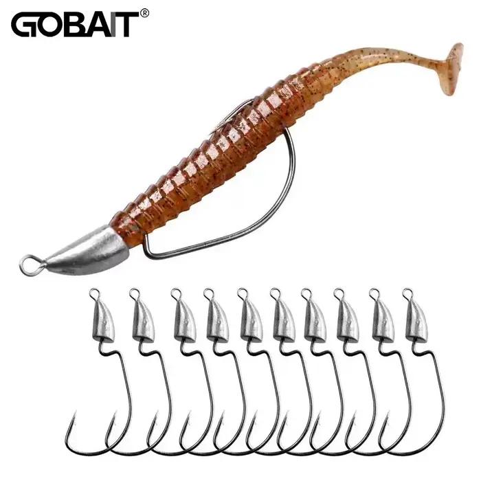 10 hameçons jig head métal 3.5g à 20g - poids texas rig pour pêche leurres souples