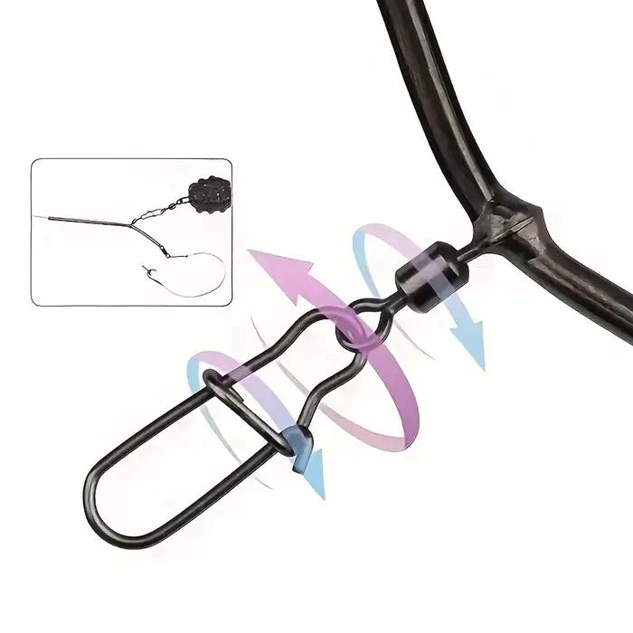 Connecteur anti-emmêlement pour bas de ligne avec échelle - accessoire montage carpe