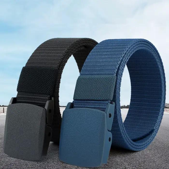 Ceinture nylon réglable pêche - 120cm, 6 couleurs, boucle plastique, pantalon pêche outdoor