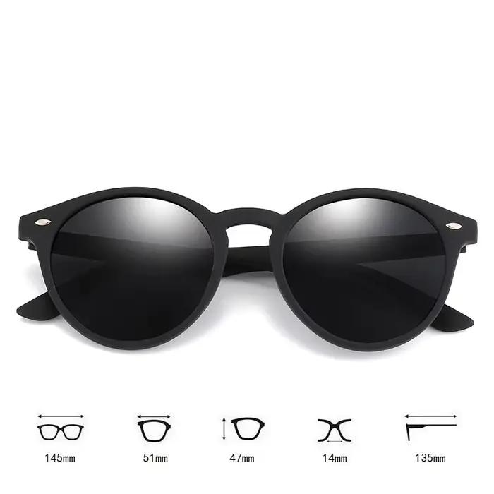 Lunettes de soleil polarisées rondes vintage - UV400 pour conduite et pêche confortable