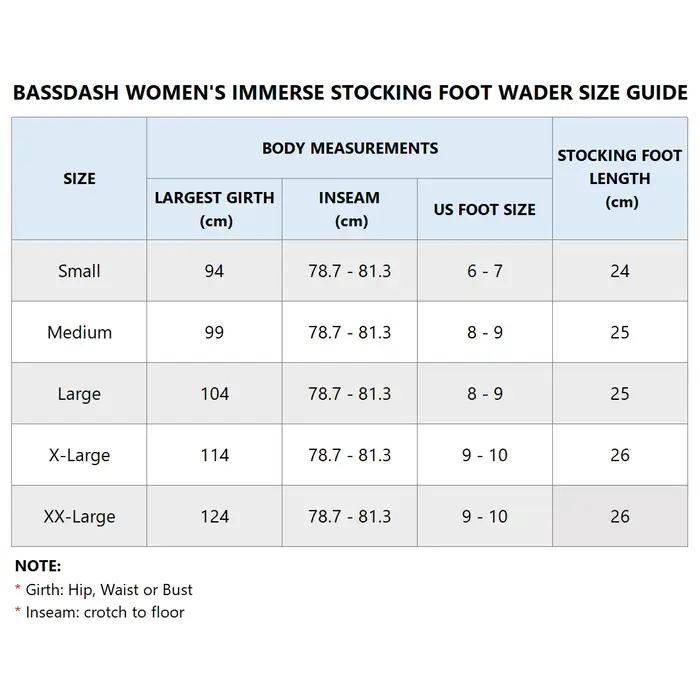 Waders de pêche femme étanches et respirantes Bassdash IMMERSE, cuissardes légères pour pêche à la cuisse