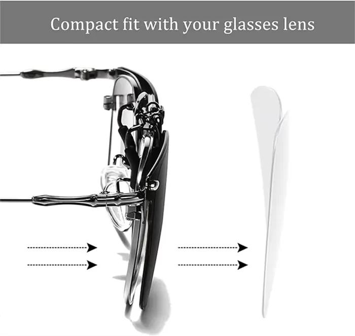 Lunettes clip rabattables polarisées VIVIBEE pour pêche et conduite - Vision nocturne UV400