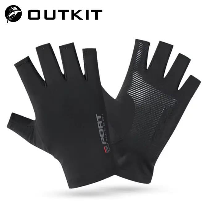 Gants de pêche mi-doigts homme femme été - protection UV anti-dérapage pour pêche sportive