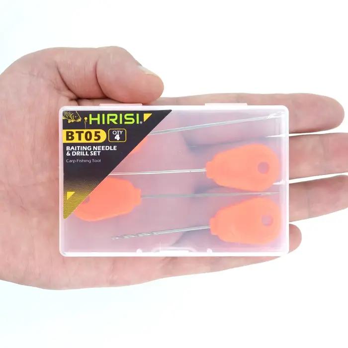 4 aiguilles à amorce carpe avec boîtier outils appâts pêche accessoires BT05 pour montages précis
