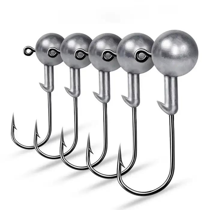 Leurre de pêche jig head avec hameçon de 1g à 20g pour leurres souples et crankbait