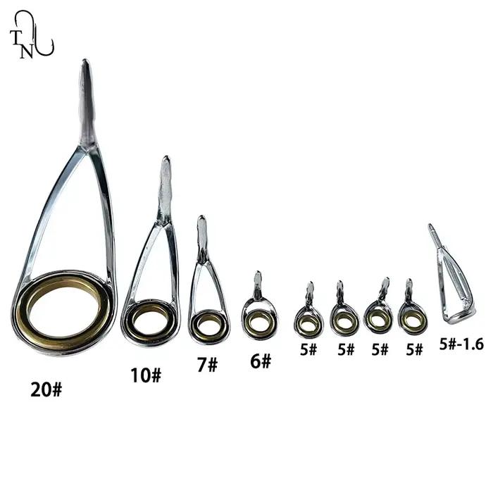 Kit 9 guides yeux canne pêche céramique acier inox TN20 réparation anneaux accessoires remplacement