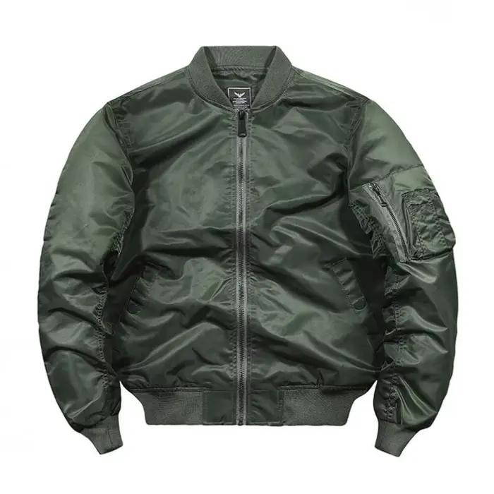 Bomber militaire unisexe printemps automne - Veste d'aviateur pour pêcheurs appréciant le style vintage fonctionnel