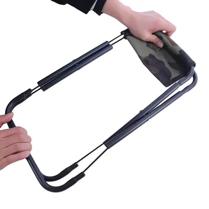Chaise pliante pêche aluminium haute résistance - Siège camping portable avec sac de transport inclus