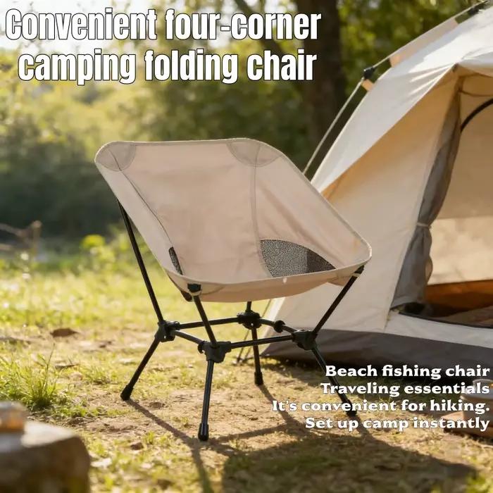 Chaises pliantes pêche et plage structure carrée tubes fer légères pour camping portable