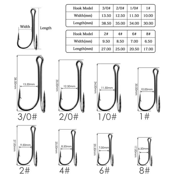 10 hameçons doubles anti-herbes pour leurres souples, appâts grenouille et jigs, pêche du black bass