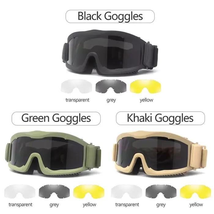 Lunettes tactiques 2024 anti-explosion 3mm pour chasse paintball pêche - protection maximale