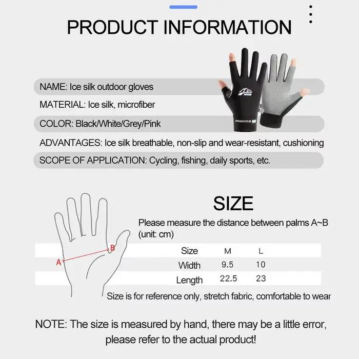 Gants pêche protection solaire unisex - anti-UV respirant anti-dérapage pour sports outdoor
