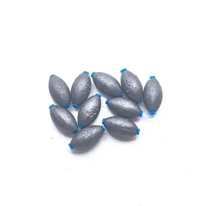Set plombs oeuf 30/10 avec boîte rangement plombs ovales pour pêche eau douce et mer