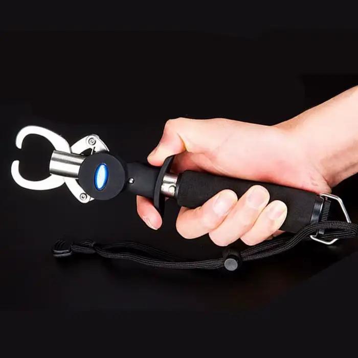 Pince coupe-grippe poisson pliable acier inox avec balance et mètre intégrés pour carpe et pêche