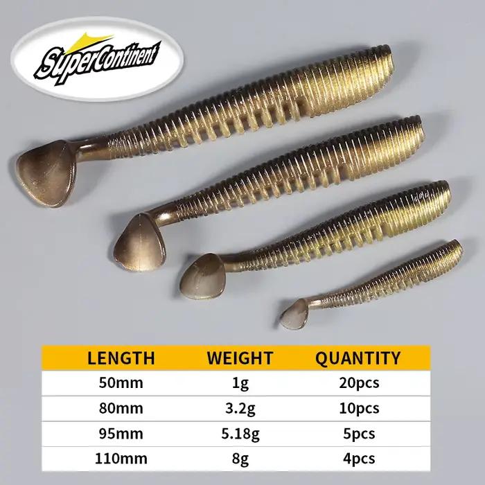 Leurre souple Supercontinent 50 à 110mm pour la pêche du brochet et du sandre - Leurres artificiels carnassiers