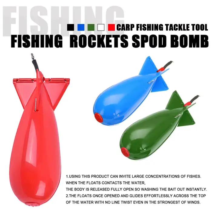 Feeder fusée pour pêche à la carpe - 10.5/14.5/17.5cm avec flotteur et porte-appâts