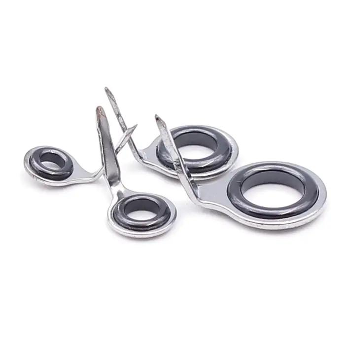 Kit anneaux guidage canne pêche 9KM 5~70 pièces réparation 1.5~6.8mm acier inox ceramique
