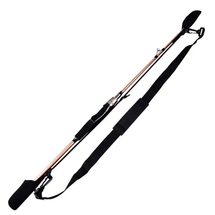 Sac de transport réglable pour cannes à pêche avec ceinture porte-équipement et protection canne et moulinet