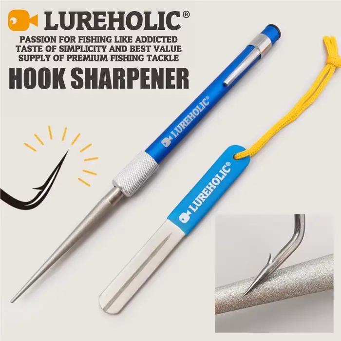 Aiguiseur hameçons diamanté électroplaqué - Style stylo et plat pour tous types d'hameçons