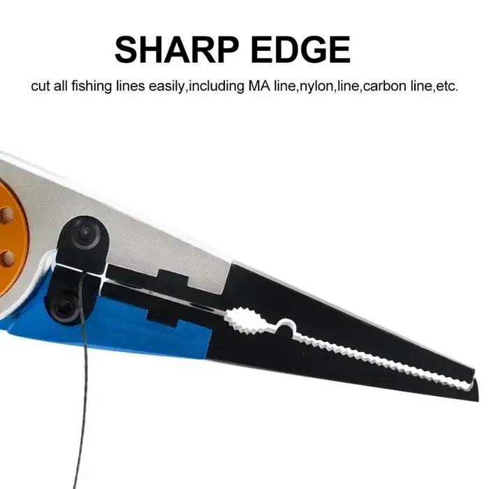 Pince multifonction pêche coupe-ligne dégorgeoir et coupe nœuds en alliage d'aluminium 150g 20cm