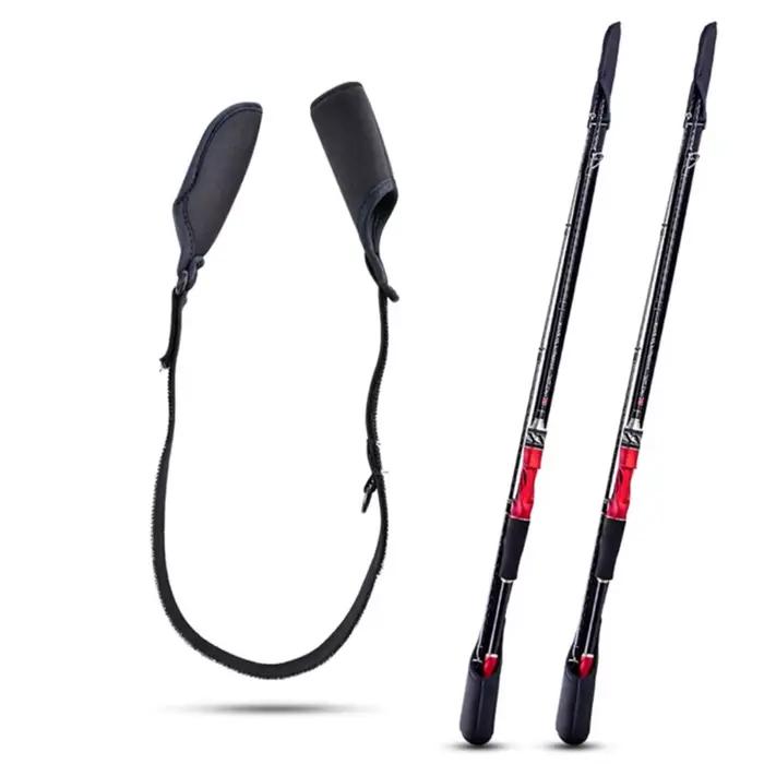 Ceinture porte-cannes de pêche avec bandoulière et strap pour maintenir les cannes