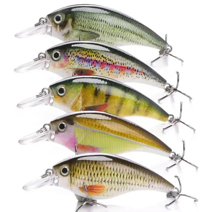 Leurre de pêche leurre dur flottant 6cm 10g Black Minnow pour truite et perche crankbait jerkbait