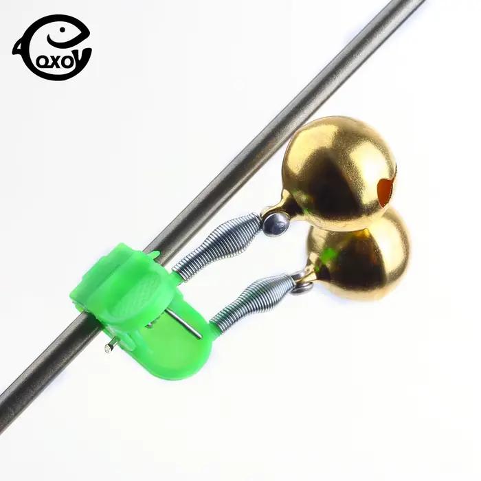 Cloches métal morsure poisson QXO 2 pièces - accessoires pêche 5.5cm clip sur canne alarme
