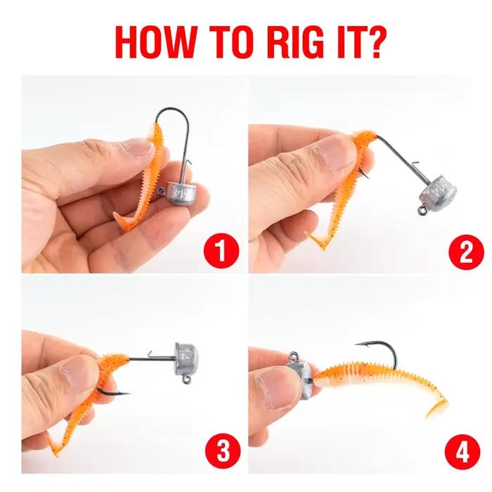 20 hameçons Ned Rig tête champignon 2.5g à 14g - Acier haute teneur en carbone pour leurres souples