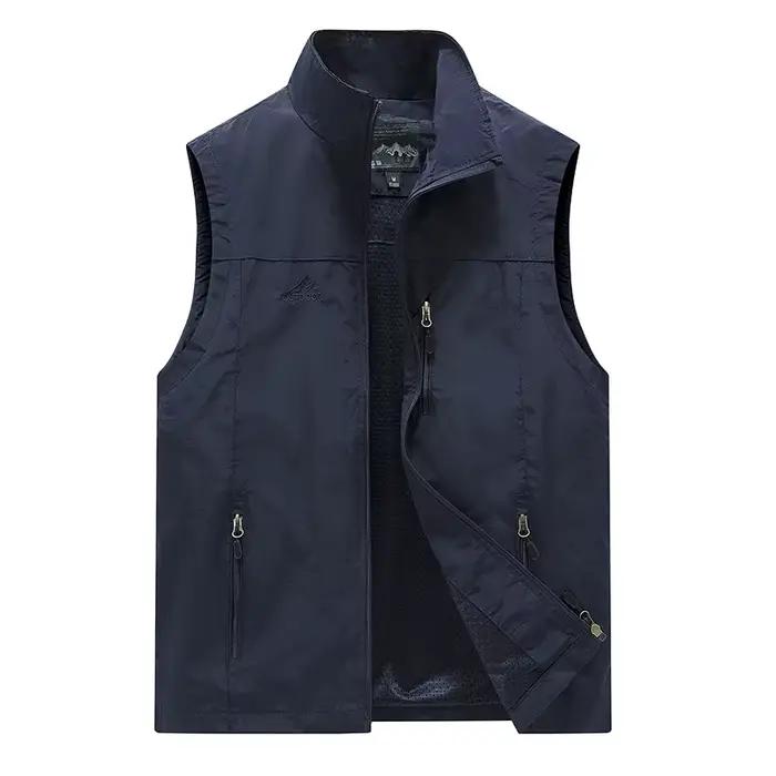 Veste légère homme printemps pêche photographie loisirs extérieur décontractée sans manches