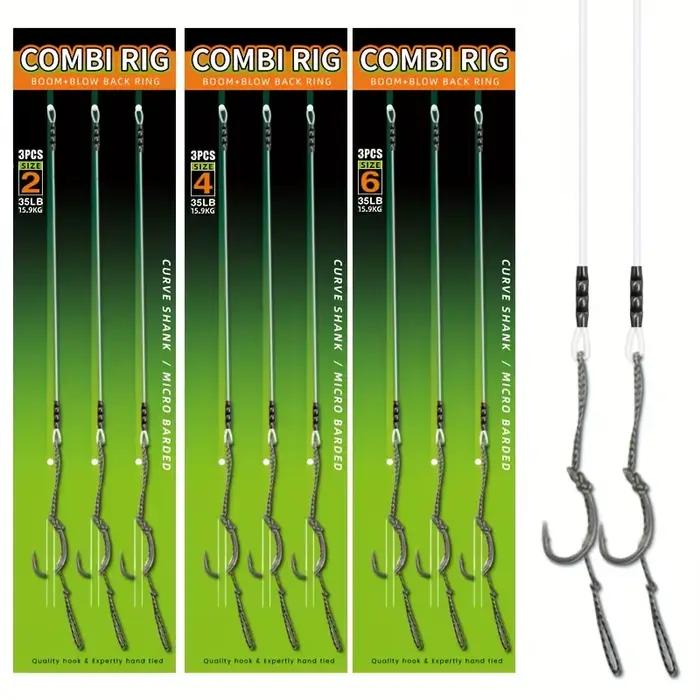 Kit montage carpe professionnel YOTO avec hameçons sharp et ligne fluorocarbone 100%