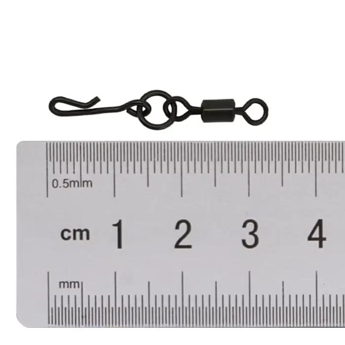 Émerillons flexibles rapides pour pêche carpe - 20 pièces avec système de clip de plomb sécurisé