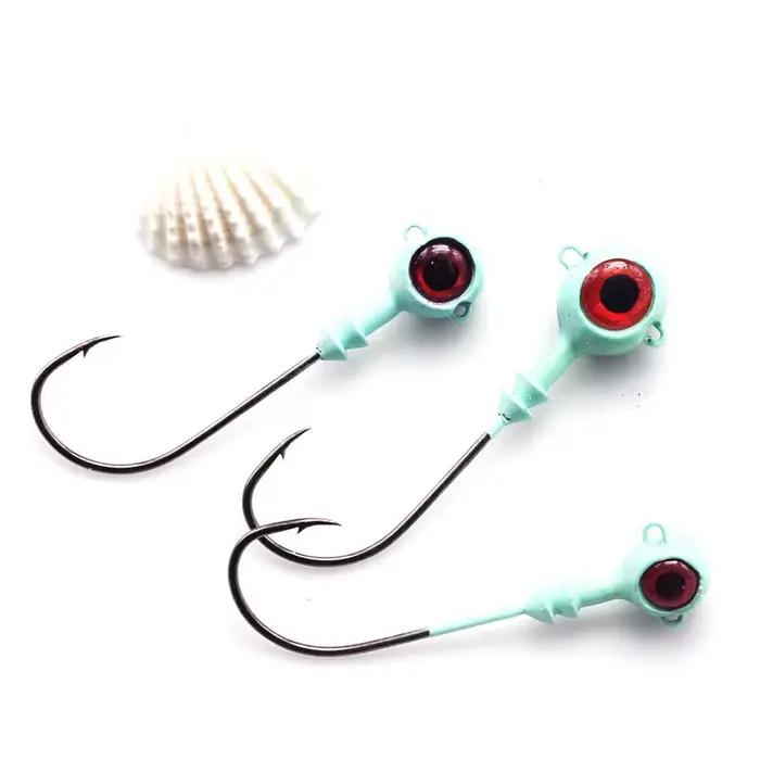 Hameçons plombés à ardillon pour leurres souples - lot de 3 pièces 3.5g à 10g pêche carpe