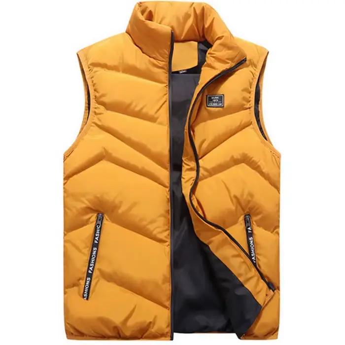 Gilet grande taille épais en coton pour pêcheurs, sans manches et confortable tailles larges jusqu'à 8XL