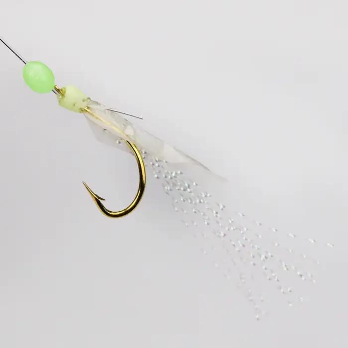 5 pack de bas de ligne Sabiki avec perles fluorescentes et hôtes en carbone haute résistance
