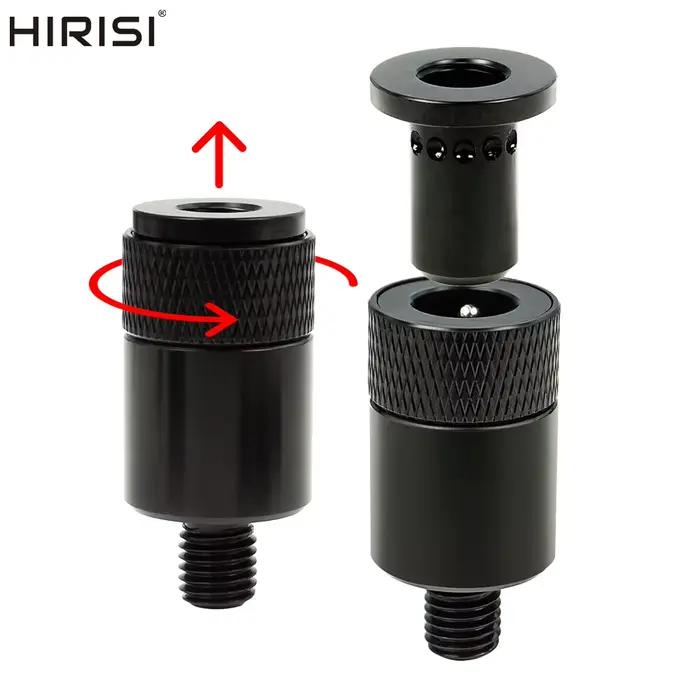 Connecteur rapide Hirisi 2pcs pour pêche à la carpe - Adaptateur twist-lock aluminium sécurisé et durable