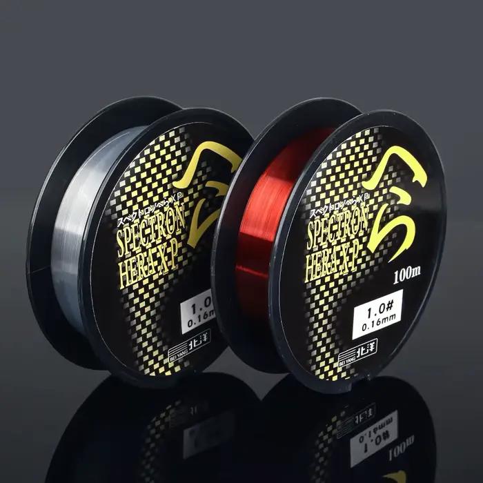 Ligne de pêche monofilament nylon 100m Japon pour carpe et perche, bas de ligne et corps de ligne
