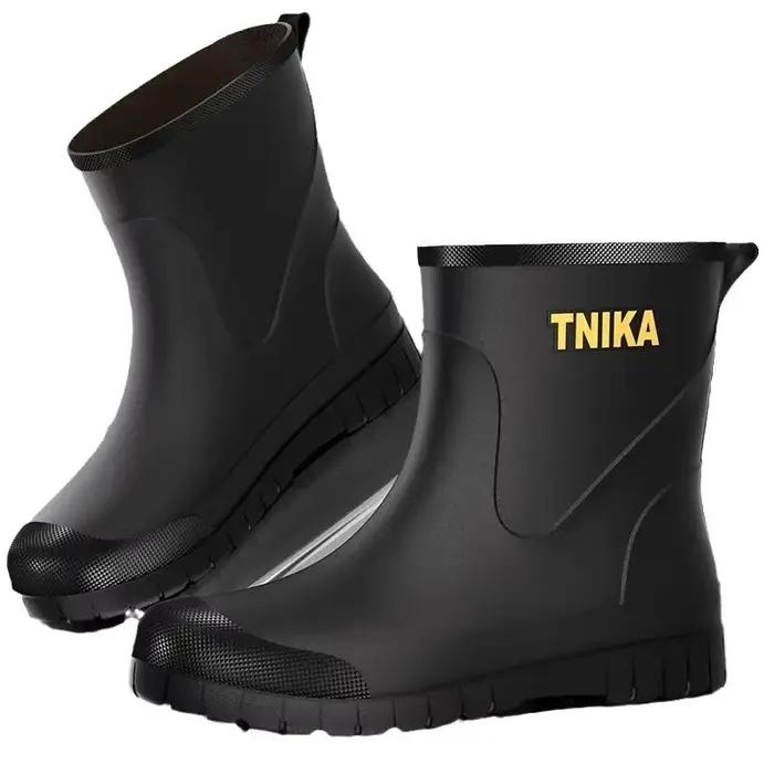 Bottes de pêche mi-mollet imperméables antidérapantes avec semelle EVA - Chaussures réfléchissantes sécurité
